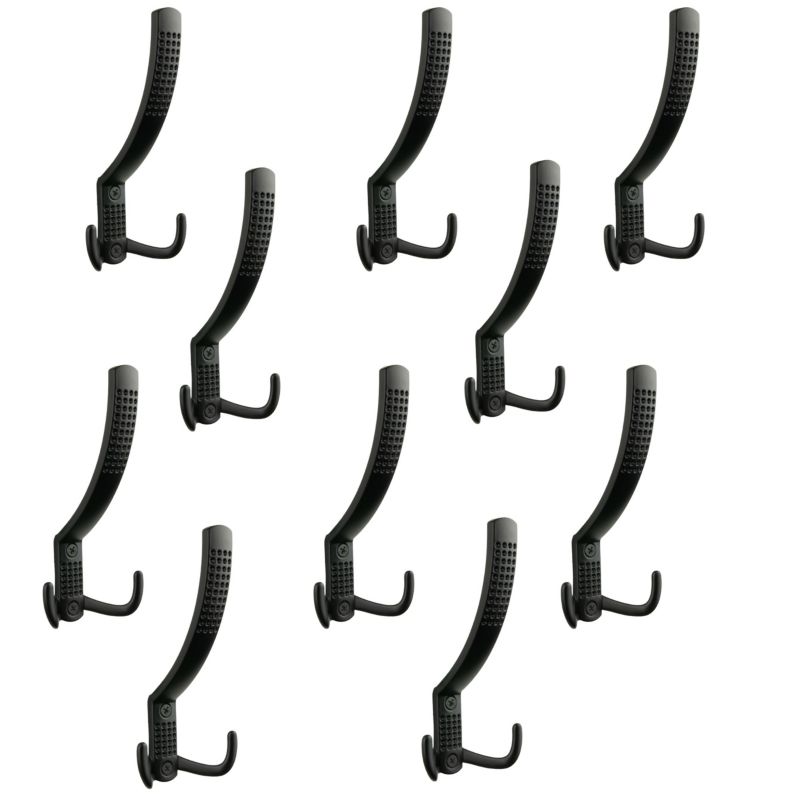 10 x Wieszak na ubrania B&B haczyk metalowy czarny 10 szt