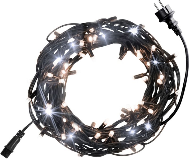 Lampki zewnętrzne 100 LED Bulinex flesz 9,9 m z dodatkowym gniazdem zimne białe / ciepłe białe