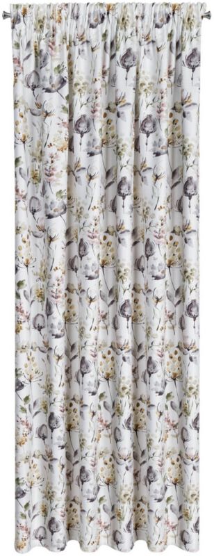 Zasłona Eurofirany Zoja 140 x 270 cm biała / oliwkowa