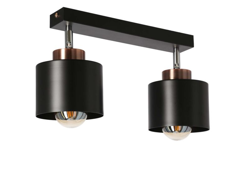 Lampa sufitowa wisząca Candellux Olena czarna wym: 20 x 36 x 12 cm 2xE27 x 60W 1 szt.