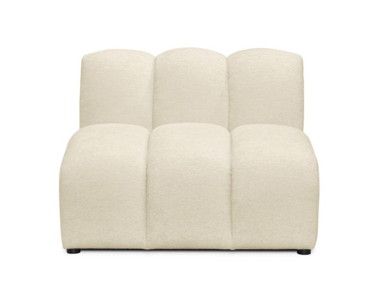 Moduł LaMiaSofa NAPOLI z tkaniny szenilowej 90x89 cm jasny beż 1 szt.