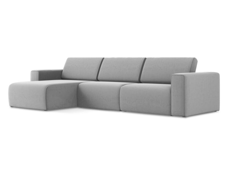 Modułowa sofa 4-osobowa LaMiaSofa CASERTA z tkaniny welwetowej 314x167 cm szary 1 szt.