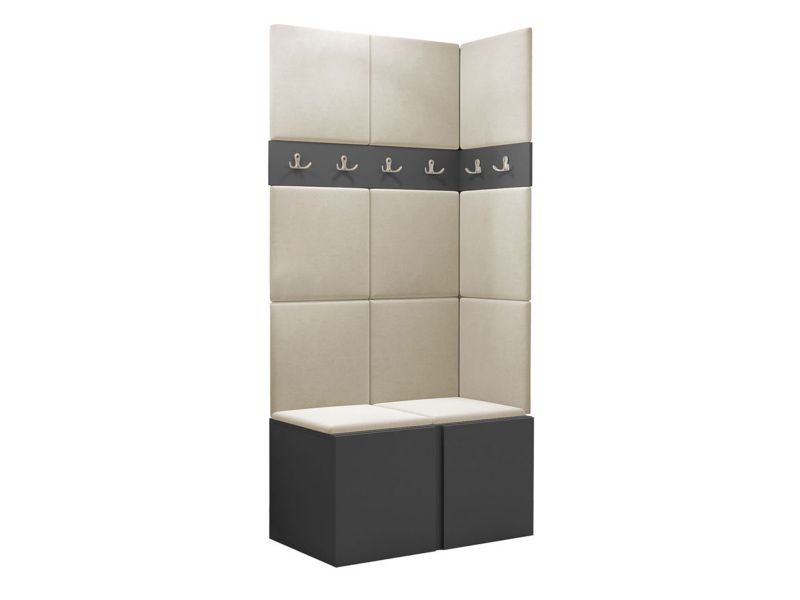 Garderoba MIRJAN 24 Orion I grafit + beżowy 1 kpl.