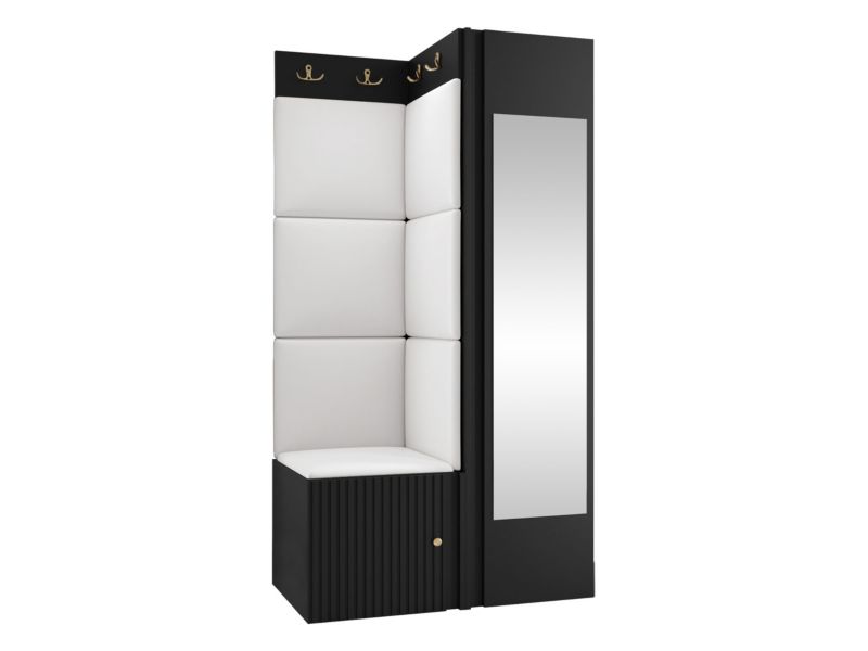 Zestaw MIRJAN 24 Orion Ryfel Slim XXVI czarny + biała ekoskóra 1 kpl.