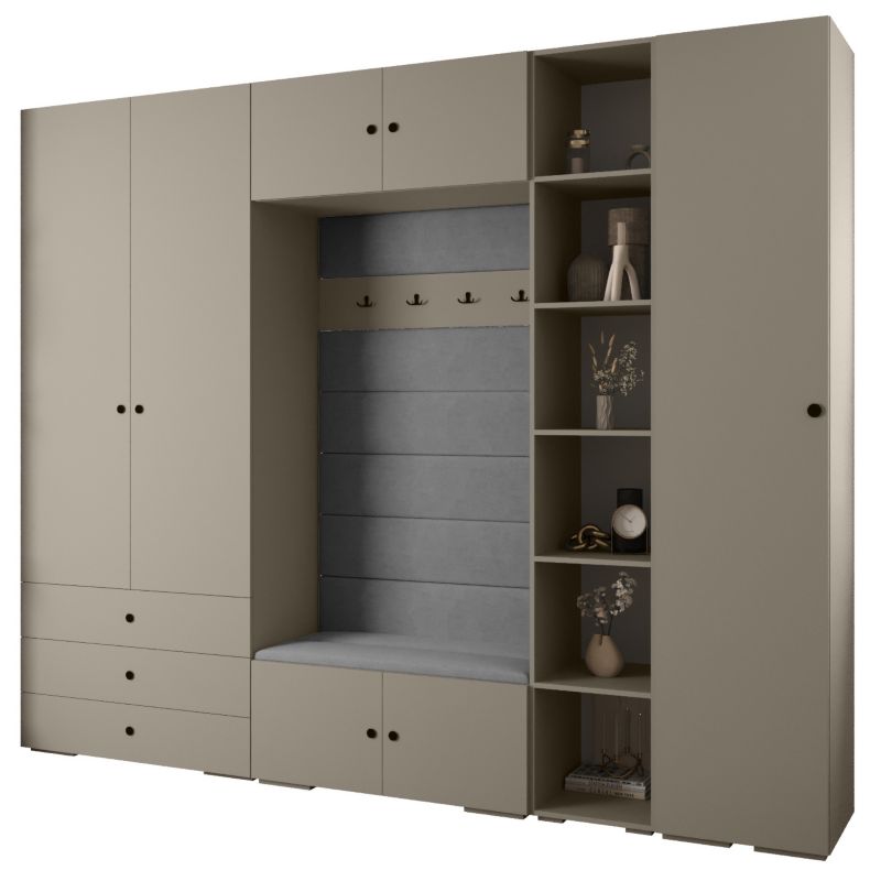 Garderoba do przedpokoju Abiks INOVA 2 Z11 kaszmir+czarny+manila16 1 szt.