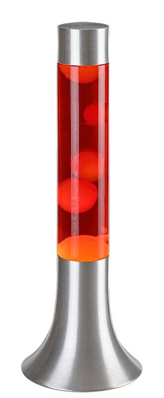 Lampa stołowa Rabalux Poppilol czerwono-srebrna LED 25W 3000K 34lm lawa IP20 wym: 37.5 x 5.5 x 5.5 cm metal - 1 szt.
