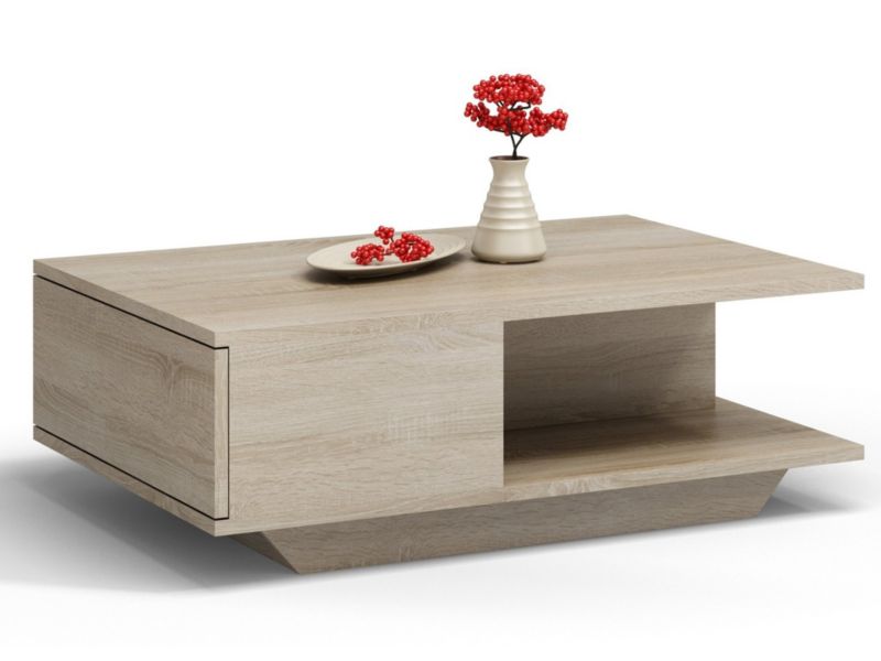 Stolik Kawowy Topeshop Ława Denver Dąb Sonoma 90x60x42 cm 1 szt.