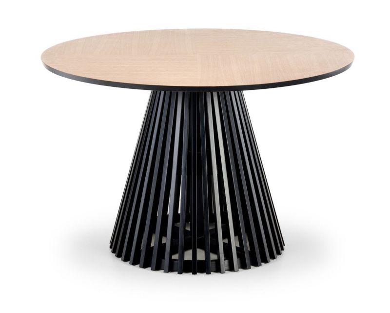 Stół okrągły Halmar MIYAKI 120x120 dąb naturalny/czarny 1 szt.