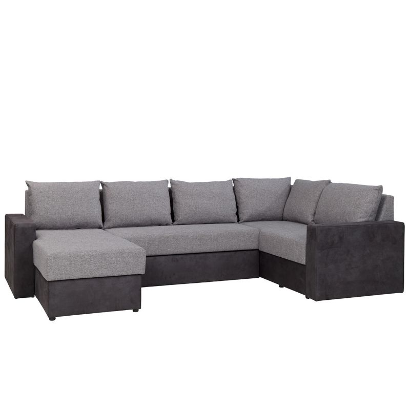 Narożnik z funkcją spania MIRJAN 24 Denver Maxi lewy szary + jasnoszary 1 szt.