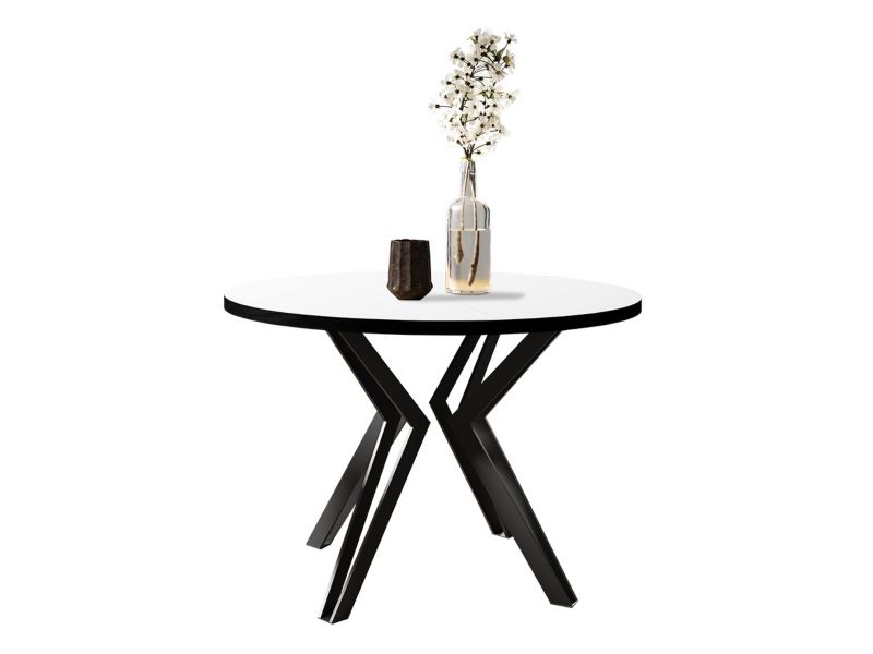 Stół rozkładany MIRJAN 24 Randi czarny/biel arktyczna 1 szt.