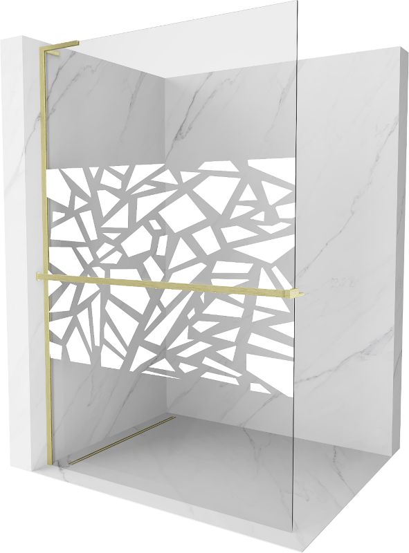 Ścianka prysznicowa Mexen Kioto+ L biały wzór 70x200 cm 800-070-123-55-851 szt.