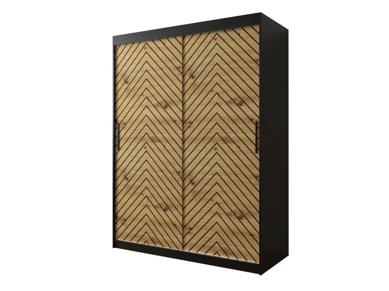 Szafa MIRJAN 24 Jodełka 1 150 czarny / dąb artisan + czarny 1 szt.