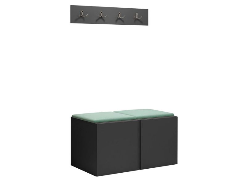 Garderoba MIRJAN 24 Orion VI grafit + miętowy 1 kpl.