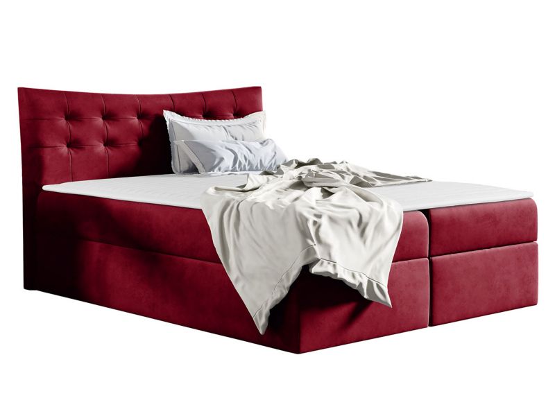 Łóżko kontynentalne MIRJAN 24 Havana 180x200 wiśniowy 1 szt.