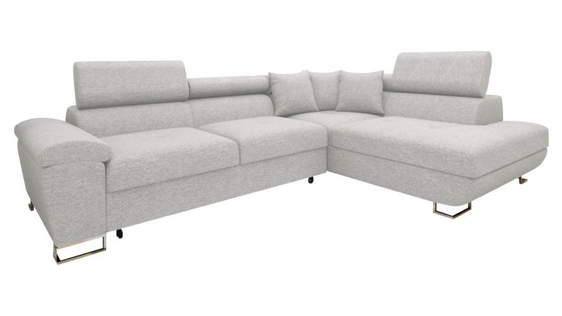 Narożnik z funkcją spania MIRJAN 24 Cotere prawy platynowy szary 1 szt.