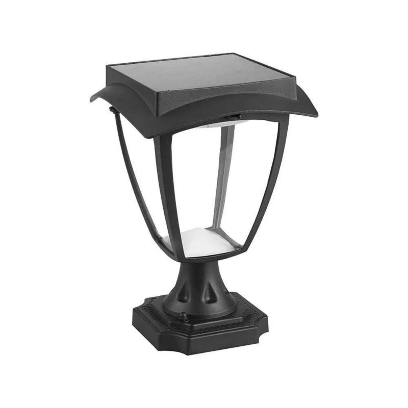 Lampa ogrodowa stojąca solarna V-TAC 983 czarna LED 2W 3000K-6000K 110lm IP44 wym: 17,5 x 17,5 x 2,5 cm - 1 szt.