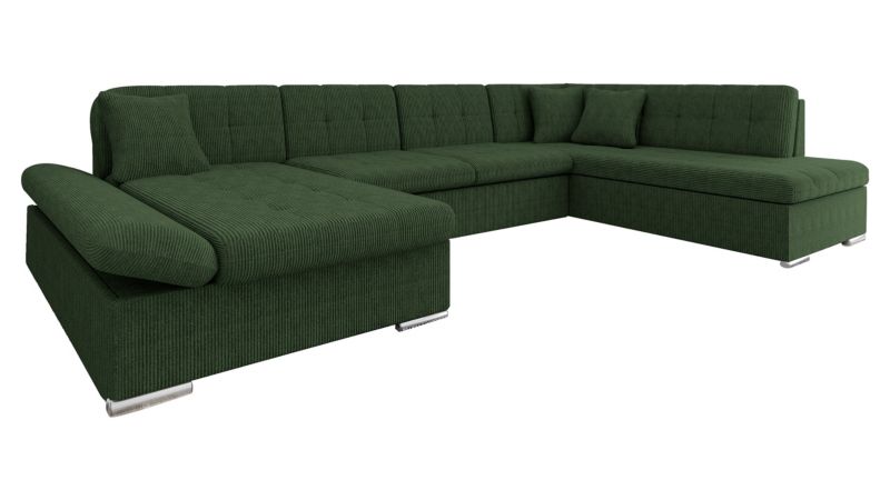 Narożnik z funkcją spania MIRJAN 24 Bergen Sztruks lewy ciemnozielony 1 szt.