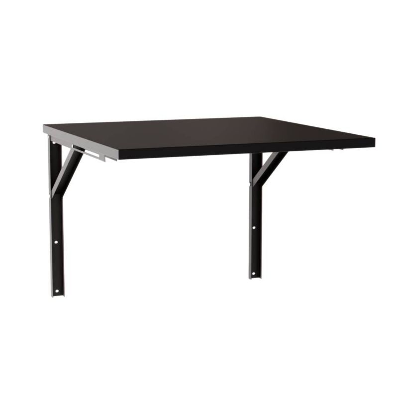 Stół ścienny KOLM kwadratowy 68 x 68 cm FLIP Czarny 1szt.