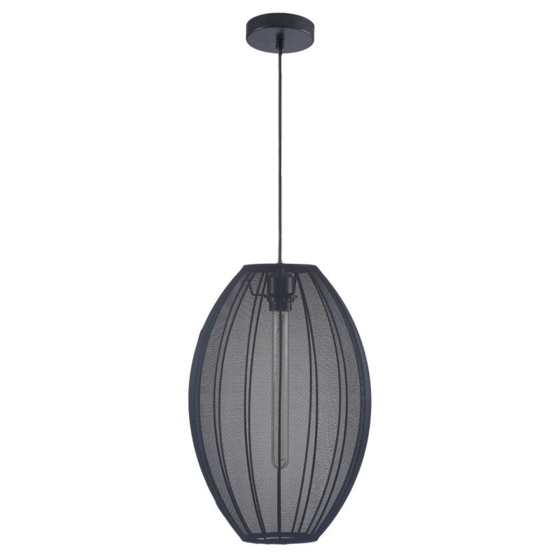 Lampa wisząca Polux Karei czarna wym: 120 x 30 x 30 cm 1xE27 x 1 szt.