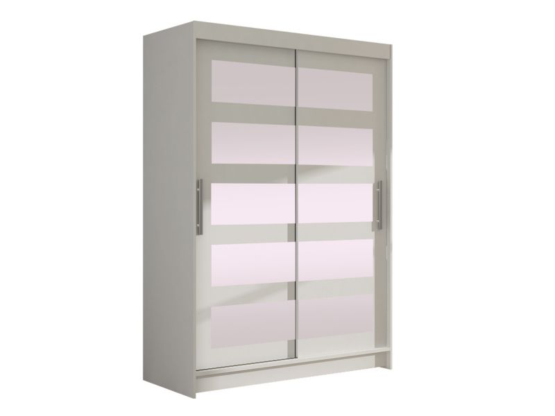 Szafa MIRJAN 24 z drzwiami przesuwnymi Miami IV biały/lustro 1 szt.