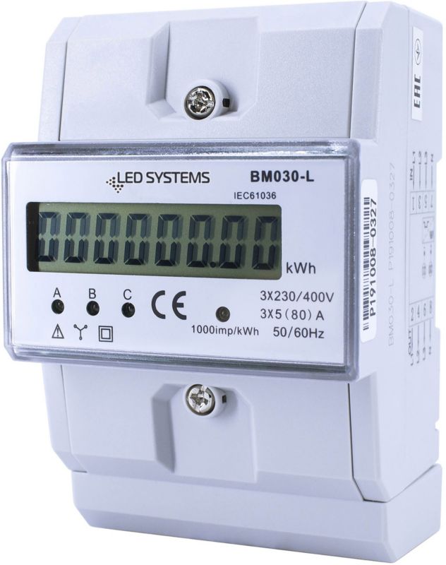 Podlicznik energii Ledsystems 3-fazowy 5 (80) A