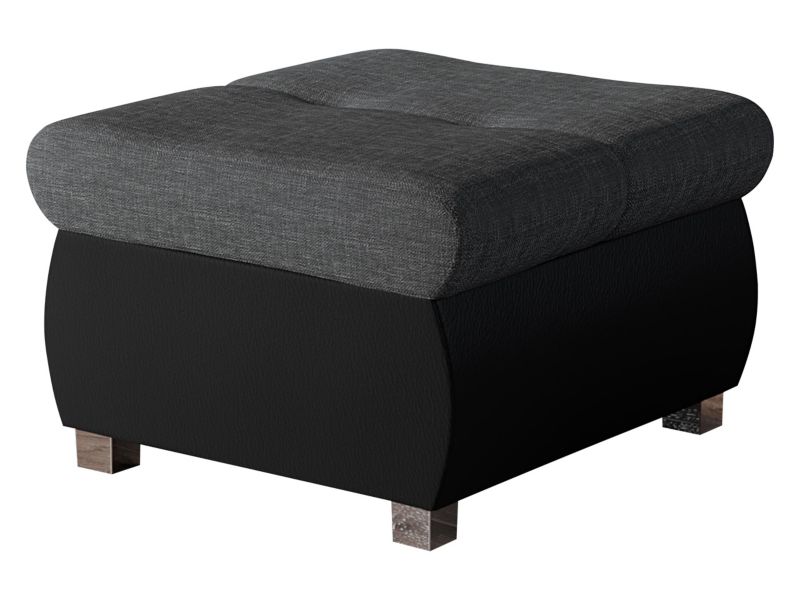 Pufa MIRJAN 24 Orkan Mała czarna ekoskóra/grafitowy 1 szt.