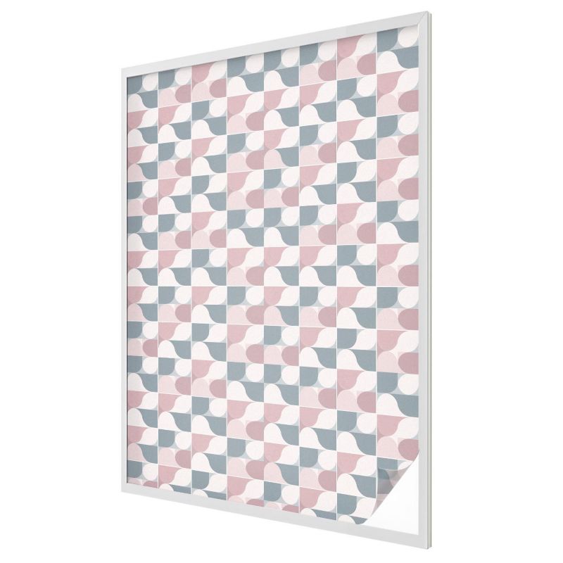 Witraż Samoprzylepny Wallfluent 100x146 cm Stylowa Dekoracja Okna Geometryczne kształty pastelowe 1 rol.