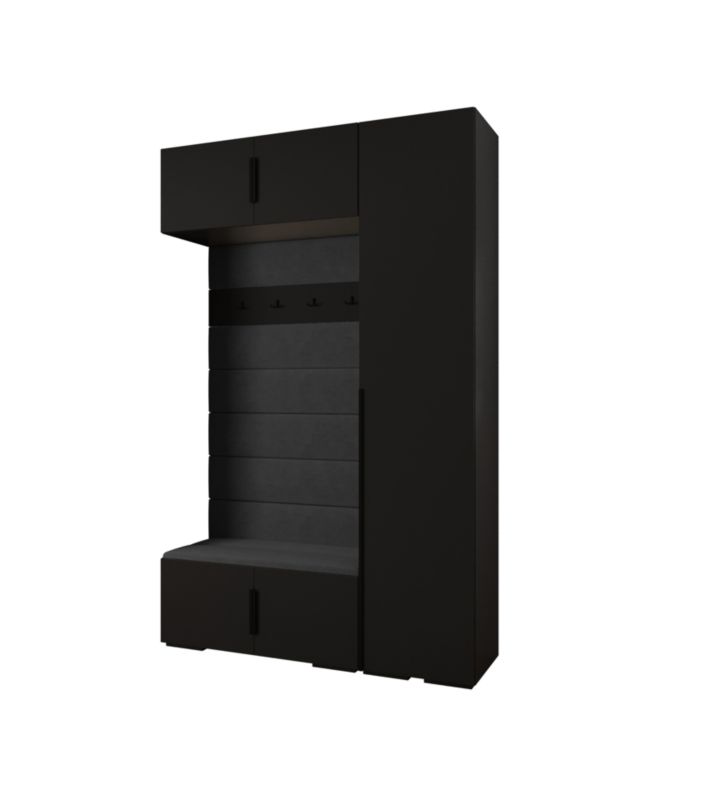 Garderoba do przedpokoju Abiks INOVA 1 Z19 czarny+czarny+manila18 1szt.