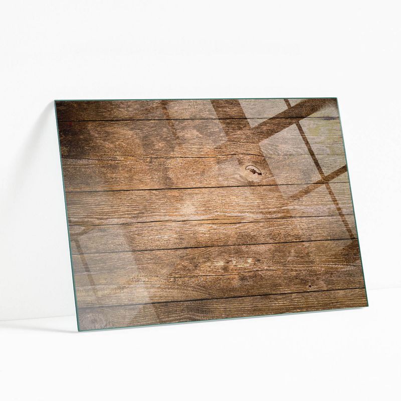 Blat Szklany z Nadrukiem Wallfluent 80x60 cm Deski w naturalnym stylu 1 szt.