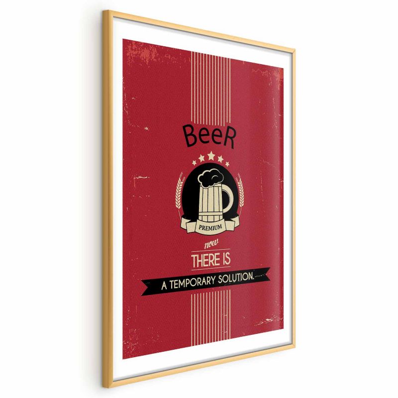 Plakat Artgeist Premium Beer 60x90 cm z ramą złotą 1 szt