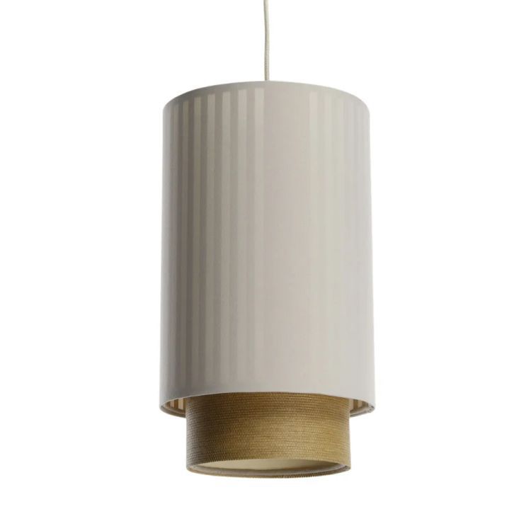 Lampa Bps Koncept wisząca DUO LAMI LINE 20 kremowa/brązowa 1 szt