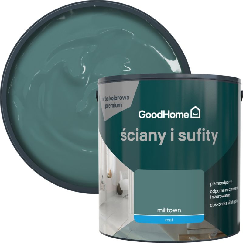 Farba plamoodporna GoodHome Premium Ściany i Sufity milltown 2,5 l