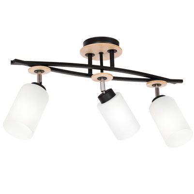 Lampa sufitowa wisząca Luminex Tokio czarny mat-jasne drewno-biała wym: 31 x 60 x 14 cm 3xE27 x 15W 1 szt.