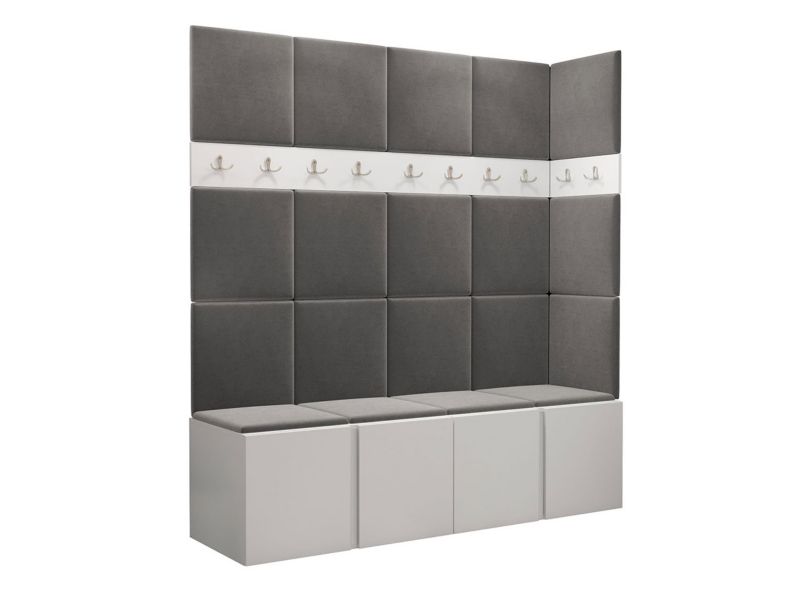 Garderoba MIRJAN 24 Orion II biały + szary 1 kpl.