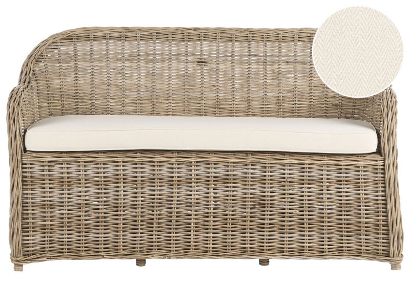 Sofa 2,5-osobowa Susua Rattan Naturalny 1 szt.