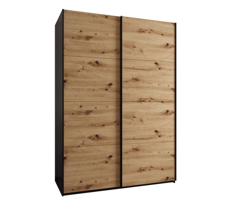 Szafa przesuwna Abiks LUX wysoka szer.170cm czarny/artisan/czarny 1szt.