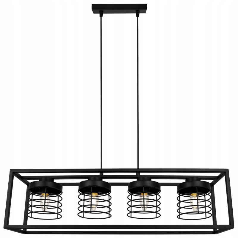 Lampa sufitowe wisząca Light Home LH Rasti Cage Klatka 4x E27 60W czarny 1szt.