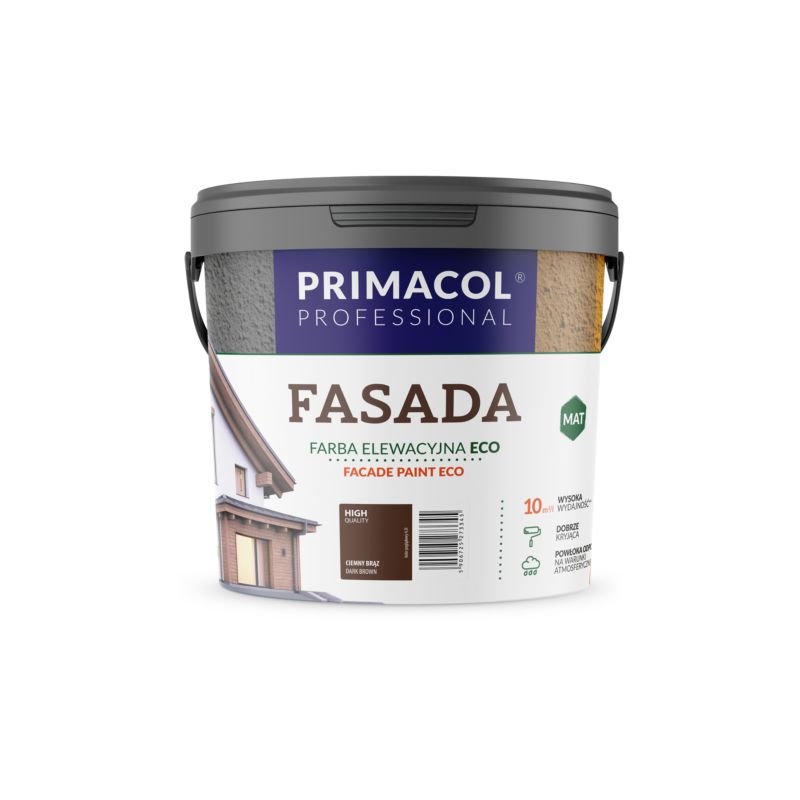 Farba Primacol Fasada Eco, kolor ciemny brąz, 2,7 l, 1 szt.