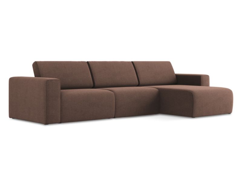 Modułowa sofa 4-osobowa LaMiaSofa CASERTA z tkaniny strukturalnej 314x167 cm pudrowy róż 1 szt.
