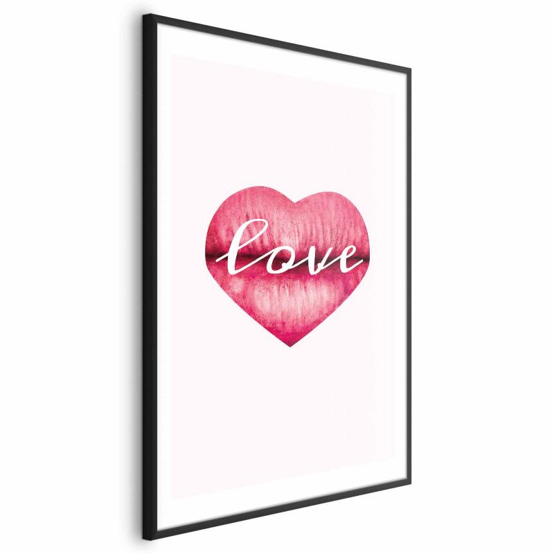 Plakat Artgeist Miłosne usta 60x90 cm z ramą czarną 1 szt