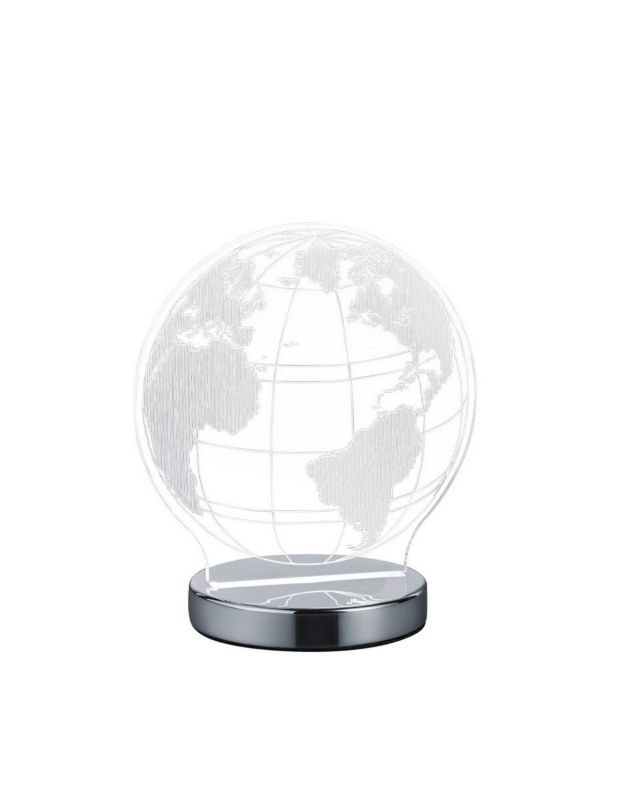 Lampa stołowa RL Ron srebrno-przezroczysty LED 7W 2700K-6400K 400lm IP20 wym: 20 x 17.5 x 12 cm akryl - 1 szt.