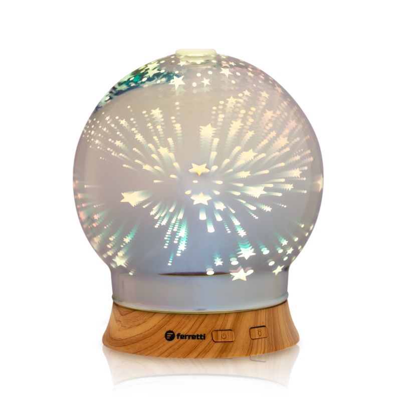 Nawilżacz dyfuzor zapachowy FERRETTI szklany LED z aromaterapią 1 szt