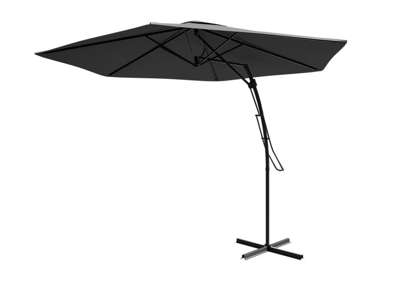 Parasol ogrodowy MIRJAN 24 Kojki 300 cm czarny/szary
