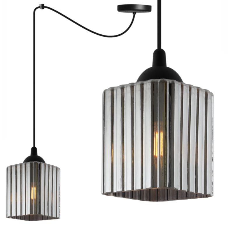 Lampa sufitowa wisząca Light Home LH Riffle Pająk 1x E27 60W czarny/grafitowy 1szt.