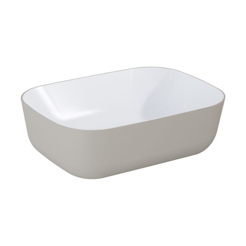 Umywalka nablatowa Roca bicolor 46x33 kaszmir mat