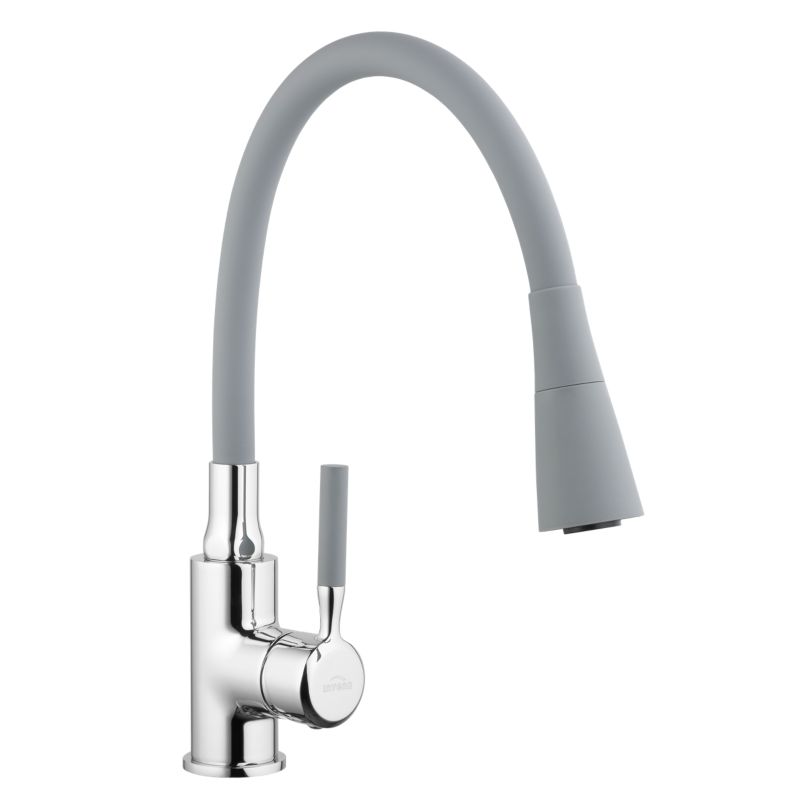 Bateria kuchenna Invena Hula z 2-funkcyjną wylewką szara 1 szt.