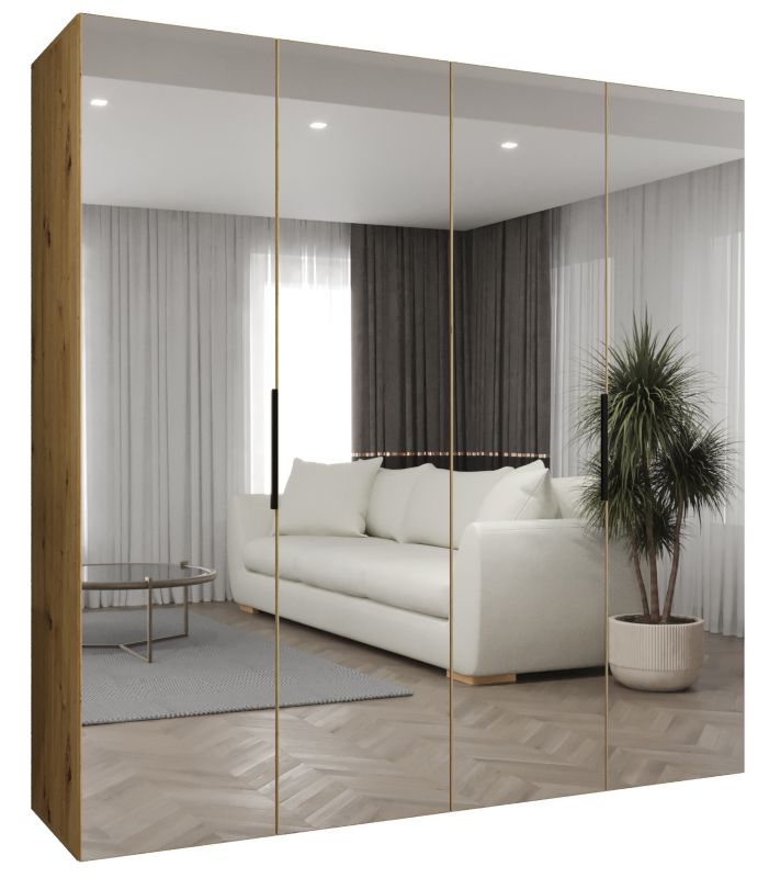 Szafa uchylna Abiks MARBELLA 3 200 wys 202 cm Artisan + Czarny 1 szt