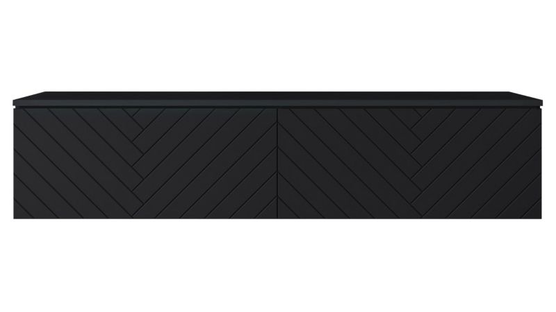 Szafka RTV MIRJAN 24 D140 MDF czarny grafit/jodełka czarny 1 szt.