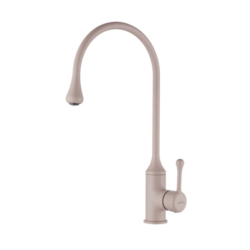 Bateria kuchenna zlewozmywakowa Invena Pingo z obrotową wylewką szary 1 szt.