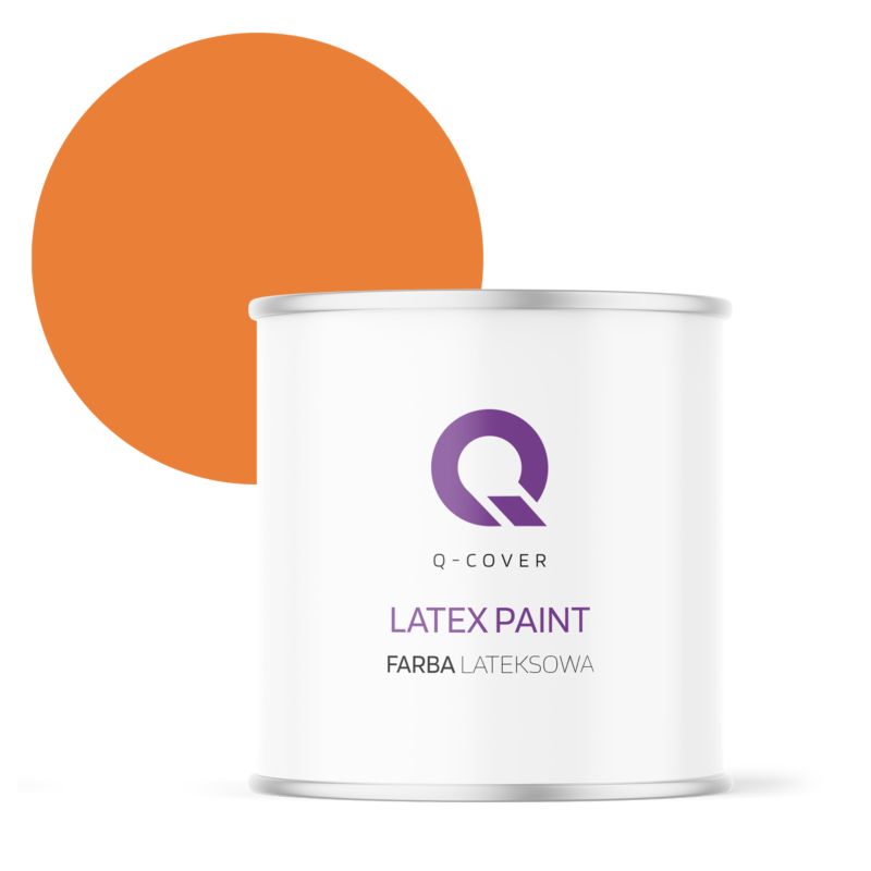 Farba Lateksowa Do Ścian i Sufitów Q-Cover Pomarańczowy intensywny H5933 Głęboki Mat 2L
